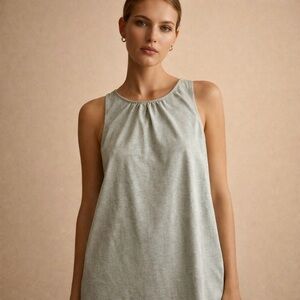 iGENJUN Elegant Gray Sleeveless TopBlouse Tank Top Casual Chic XXL
